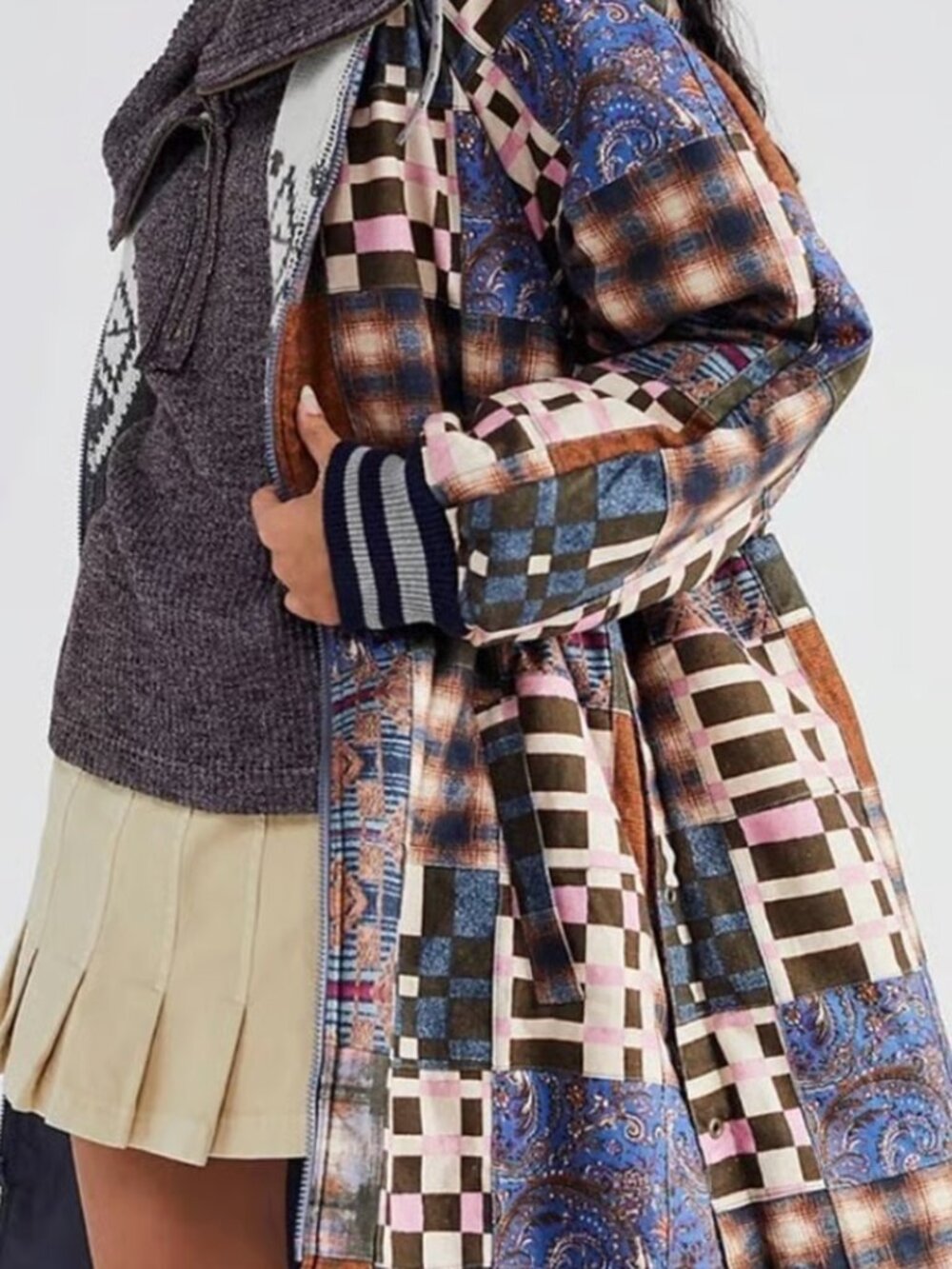 ❄️ RARE Free People Sienna Reversible Parka Jacket ❄️ Cottagecore Sz Med $598 - Picture 2 of 13